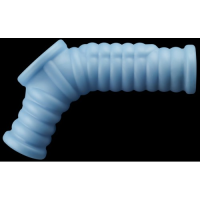 Рельефная насадка на пенис с вибрацией Wave Knights голубая