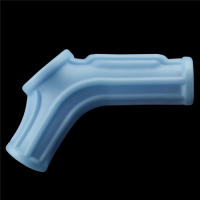 Рельефная насадка на пенис с вибрацией Ridge Knights голубая