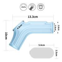 Рельефная насадка на пенис с вибрацией Ridge Knights голубая