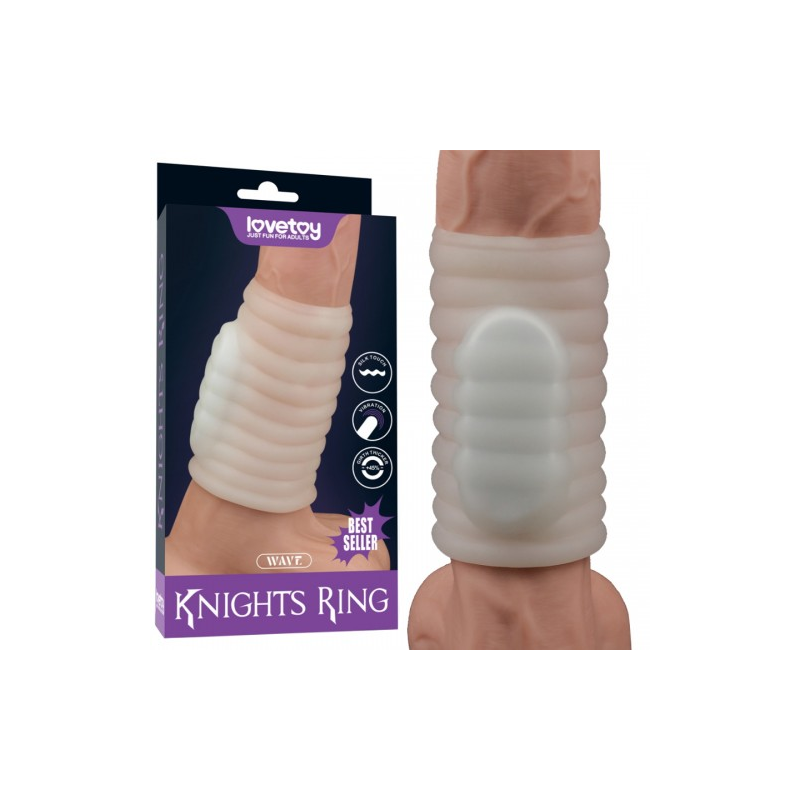 Рельефная вибронасадка на пенис Vibrating Wave Knights Ring