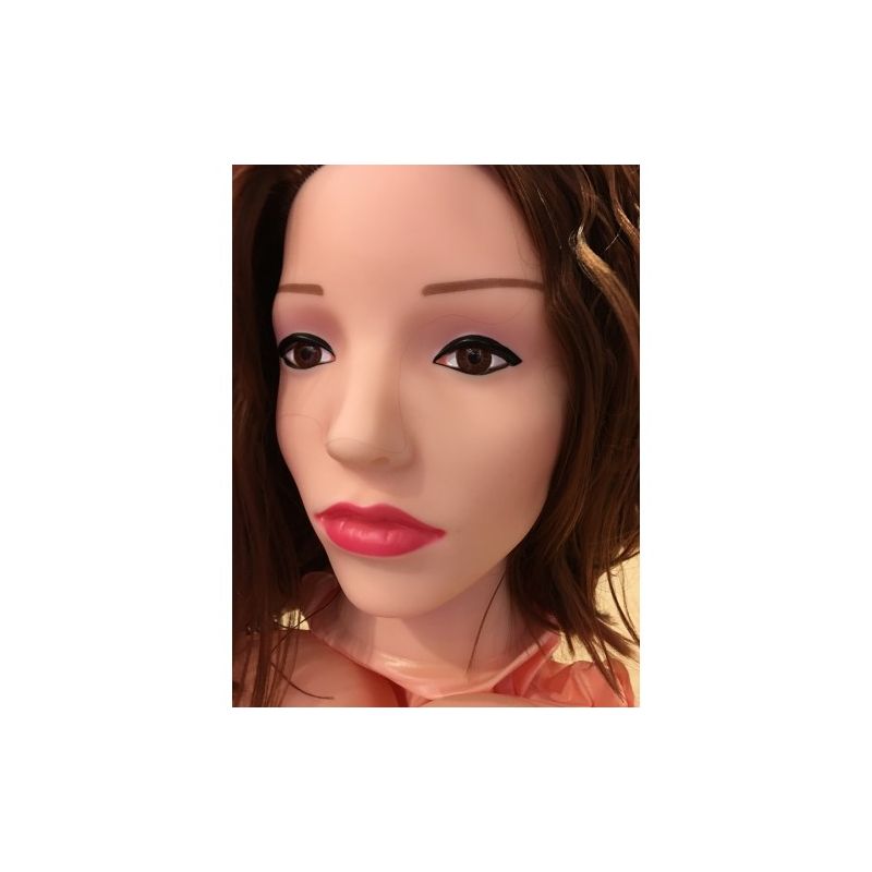 Кукла для секса с вибрацией с каштановыми волосами 3D Face Love Doll