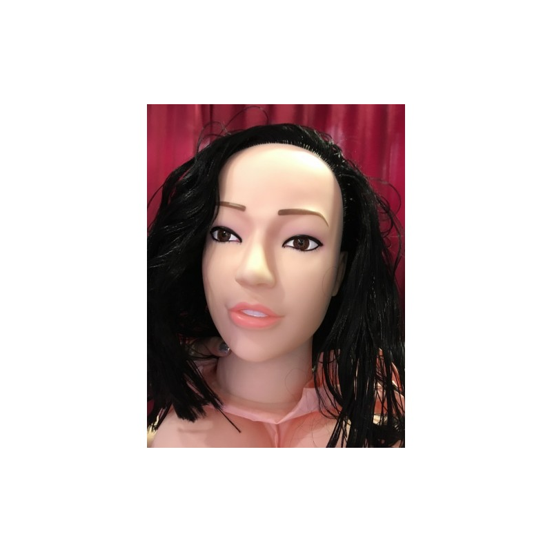Кукла брюнетка для секса с вибрацией 3D Face Love Doll