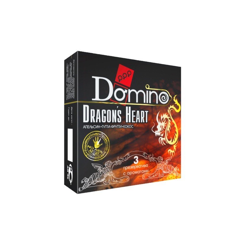 Презервативы ароматизированные Domino Premium Dracon s Heart 3 шт