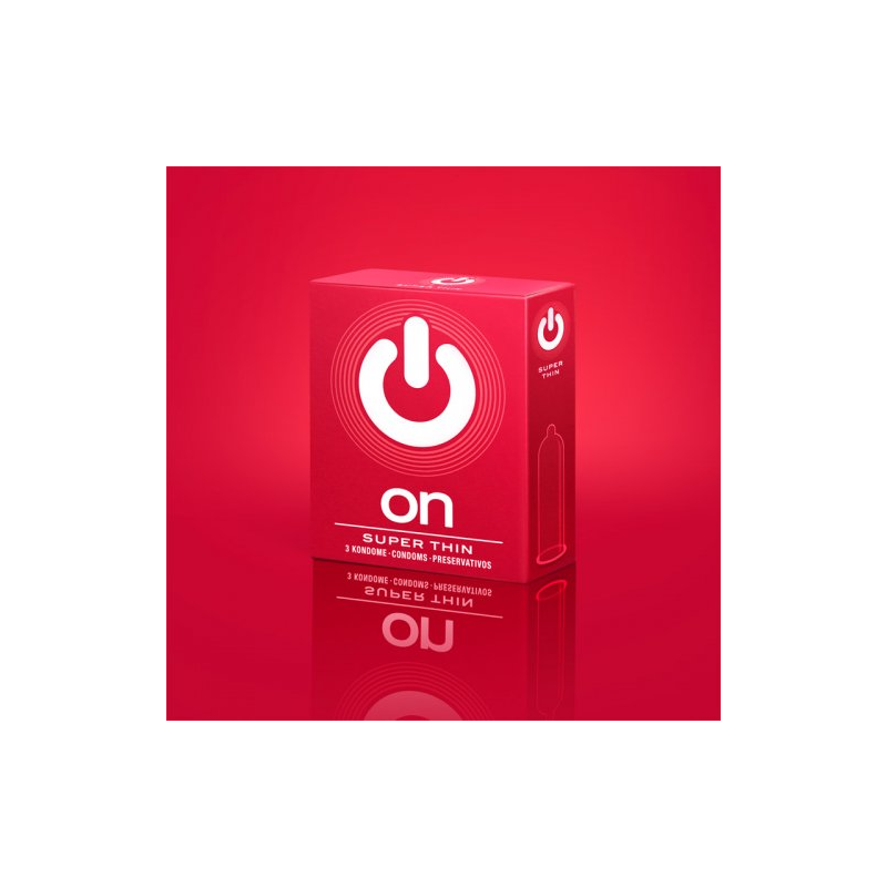 Презервативы "ON)" Super Thin №3 - супер тонкие (ширина 54mm)
