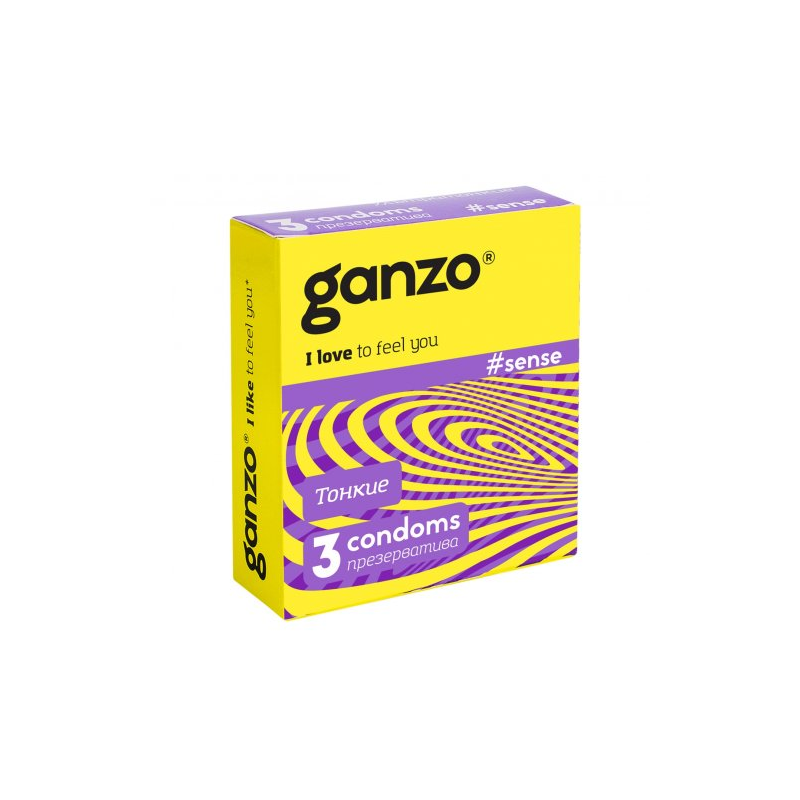 Презервативы Ganzo №3 Sense тонкие