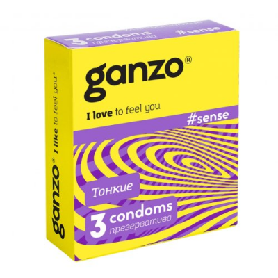 Презервативы Ganzo №3 Sense тонкие