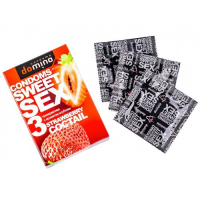 Оральные презервативы Domino Sweet Sex Клубника 3 шт