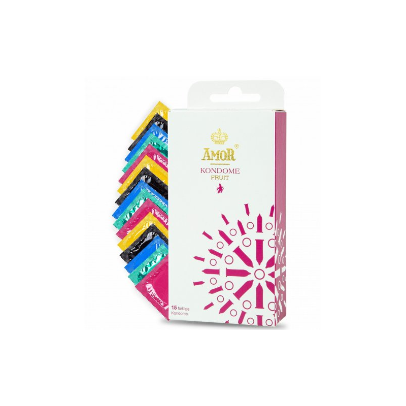 Латексные презервативы Amor Fruit №15 ароматизированные и цветные