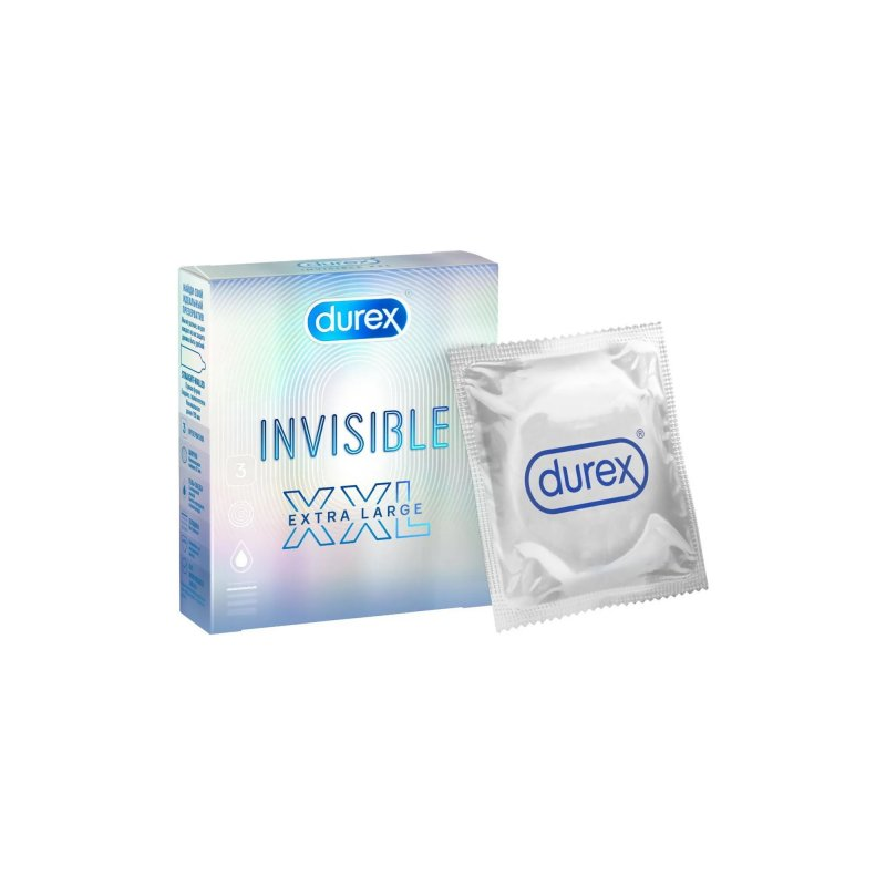 Презервативы Durex №3 Invisible XXL ультратонкие увеличенного размера