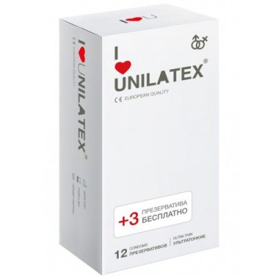 Ультратонкие презервативы Unilatex Ultrathin 15 шт
