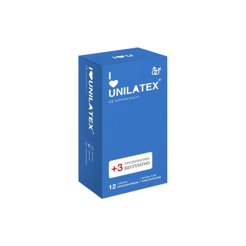 Классические презервативы Unilatex Natural Plain 15 шт