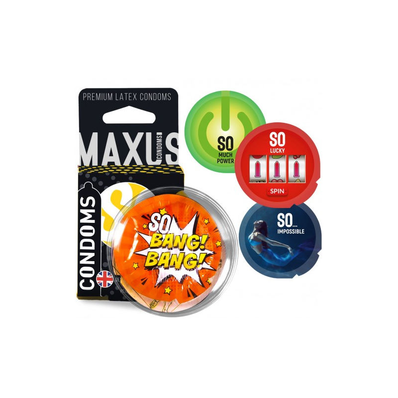 Презервативы в пластиковом кейсе Maxus №3 Special точечно-ребристые