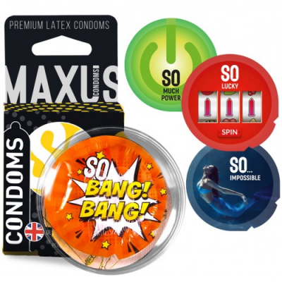 Презервативы в пластиковом кейсе Maxus №3 Special точечно-ребристые