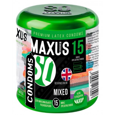 Презервативы Maxus №15 Mixed микс в металлическом кейсе