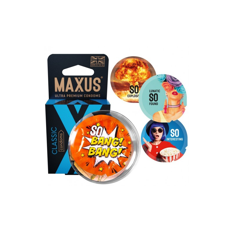 Презервативы в пластиковом кейсе Maxus №3 Classic классические