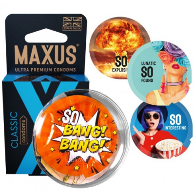 Презервативы в пластиковом кейсе Maxus №3 Classic классические