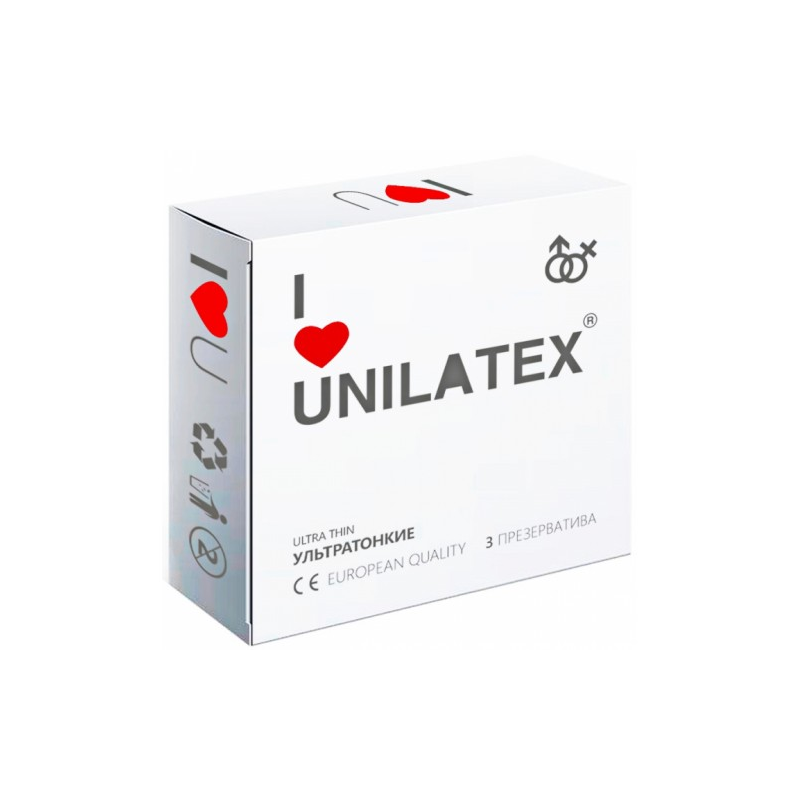 Ультратонкие презервативы Unilatex Ultrathin 3 шт