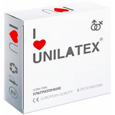 Ультратонкие презервативы Unilatex Ultrathin 3 шт