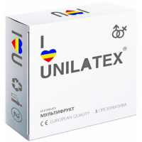 Цветные и ароматизированные презервативы Unilatex Multifruits 3 шт