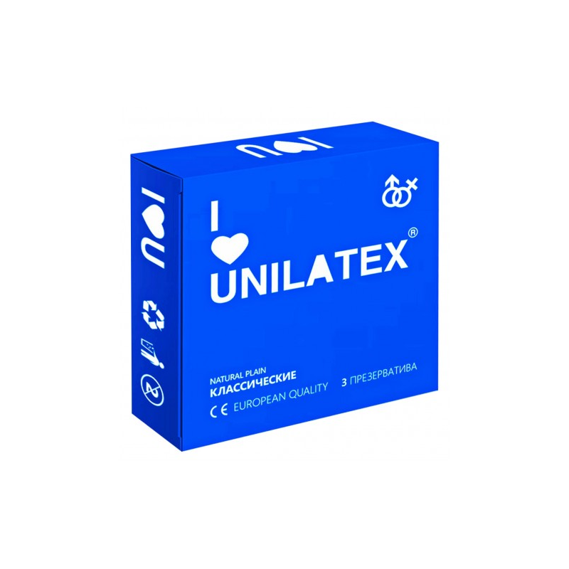 Классические презервативы Unilatex Natural Plain 3 шт