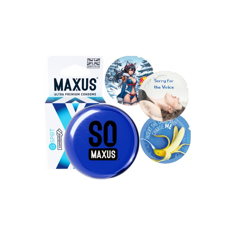 Презервативы в металлическом кейсе Maxus №3 G-Spot для стимуляции точки G