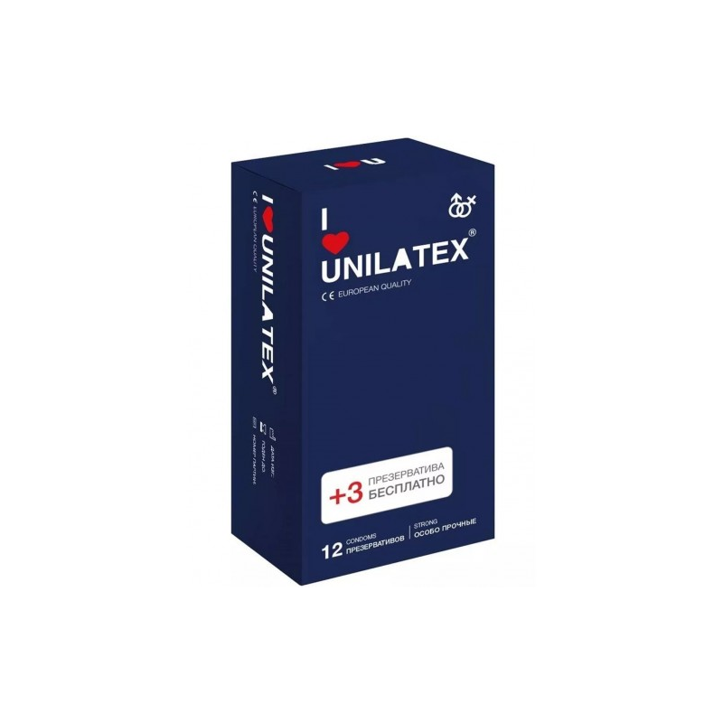 Особо прочные презервативы Unilatex Extra Strong 15 шт