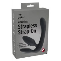 Многофункциональный безремневой страпон с вибрацией и дистанционным пультом управления Strapless Strap-On