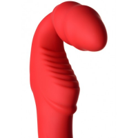 Безремневой страпон с вибрацией Black and Red by Toyfa 35 см красный