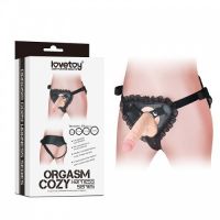 Ремень для страпона Orgasm cozy harness series черный кружевной