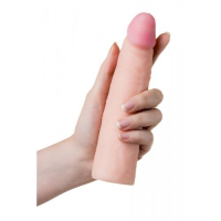 Страпон с реалистичной насадкой с загнутой головкой и поясом Harness