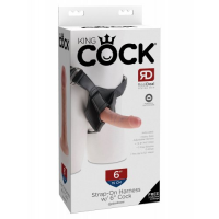 Страпон на виниловых трусиках King Cock Strap on Harness with Cock 15 см
