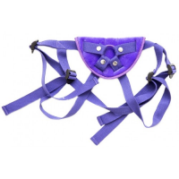 Плюшевый фиолетовый ремень для страпона