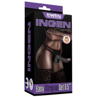 Страпон черный Easy Strapon Set 22 см