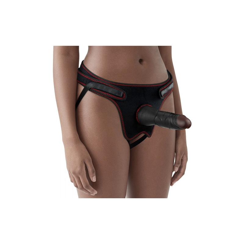 Страпон черный Easy Strapon Set 19 см