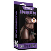 Страпон черный Easy Strapon Set 20 см