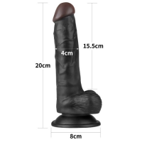 Страпон черный Easy Strapon Set 20 см