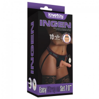 Страпон телесный с вибрацией Ingen Easy Strapon Set 18 см