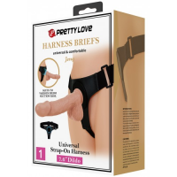 Реалистичный страпон на трусиках Pretty Love Harness Briefs Jerry 22 см