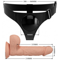 Реалистичный страпон на трусиках Pretty Love Harness Briefs Jerry 22 см