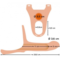 Реалистичный фаллопротез на ремнях Strap-On + 5 см к длине
