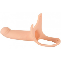 Реалистичный фаллопротез на ремнях Strap-On +6 см к длине