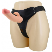 Фаллопротез с клиторальным стимулятором на трусиках Pretty Love Harness Briefs Mavis 19 см