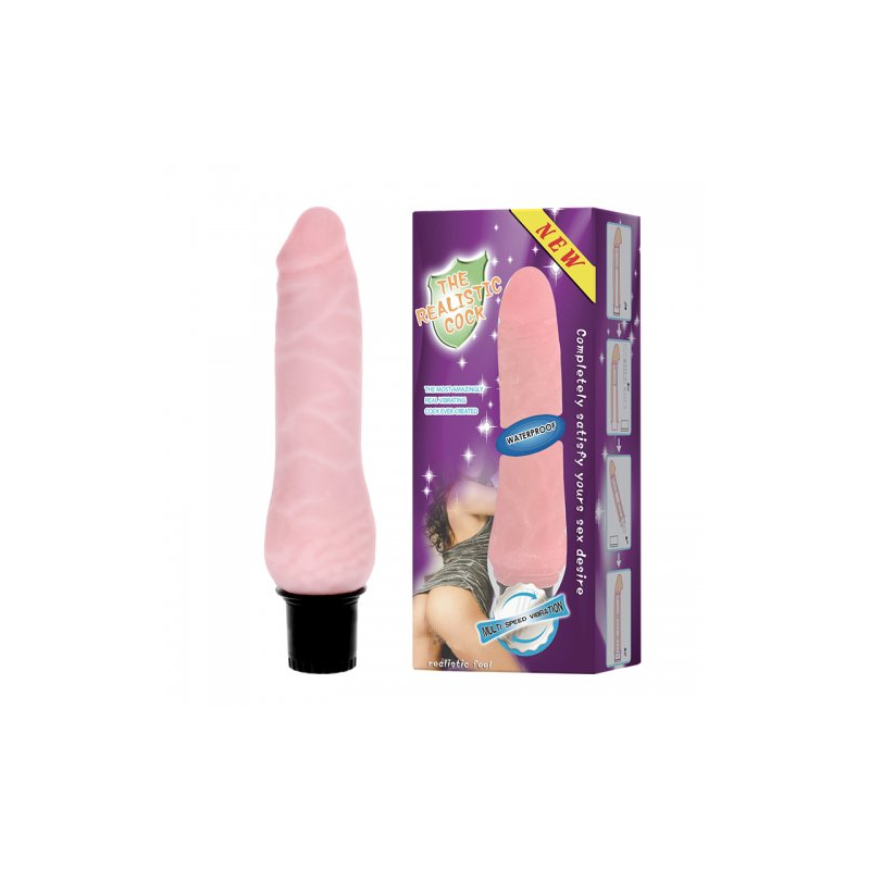 Реалистичный телесный фаллос 19 см