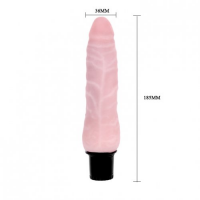 Реалистичный телесный фаллос 19 см