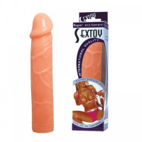 Реалистичный фаллоимитатор с хребтом без мошонки