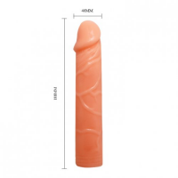 Реалистичный фаллоимитатор с хребтом без мошонки