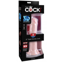 Реалистичный фаллоимитатор на присоске King Cock Triple Density Cock Light 23 см