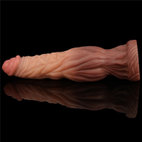 Фаллоимитатор с ярко выраженным рельефом и градиентом Lovetoy Silicone Cock 25 см