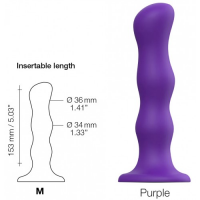 Фаллоимитатор Strap-On-Me Dildo Geisha Ball M фиолетовый 17 см