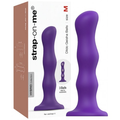 Фаллоимитатор Strap-On-Me Dildo Geisha Ball M фиолетовый 17 см